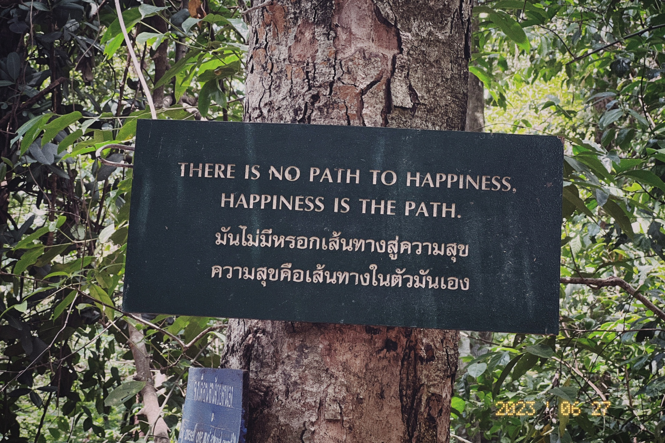 there is no path to happiness, hapiness is the path